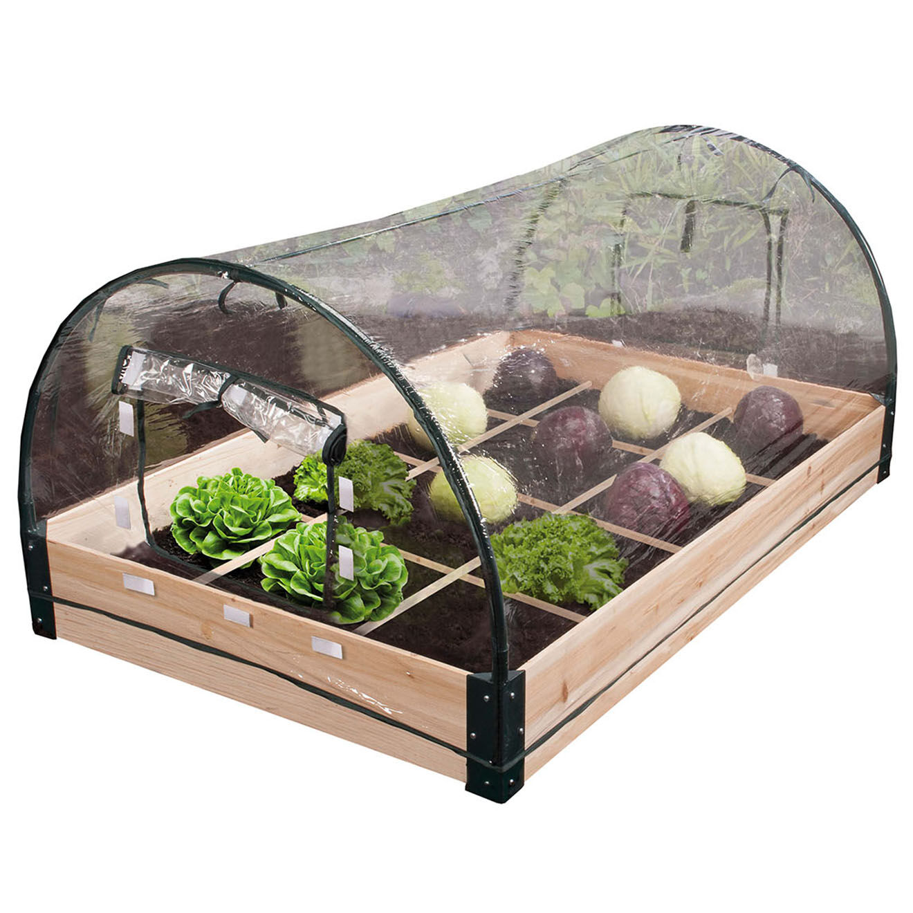 Pratik Garden Serre de potager 12 compartiments aroma marron - 115x80x54 cm