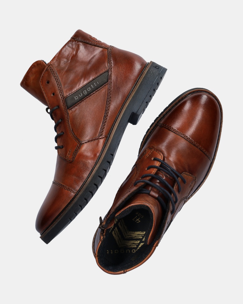 Bugatti Hoge nette schoenen  - cognac