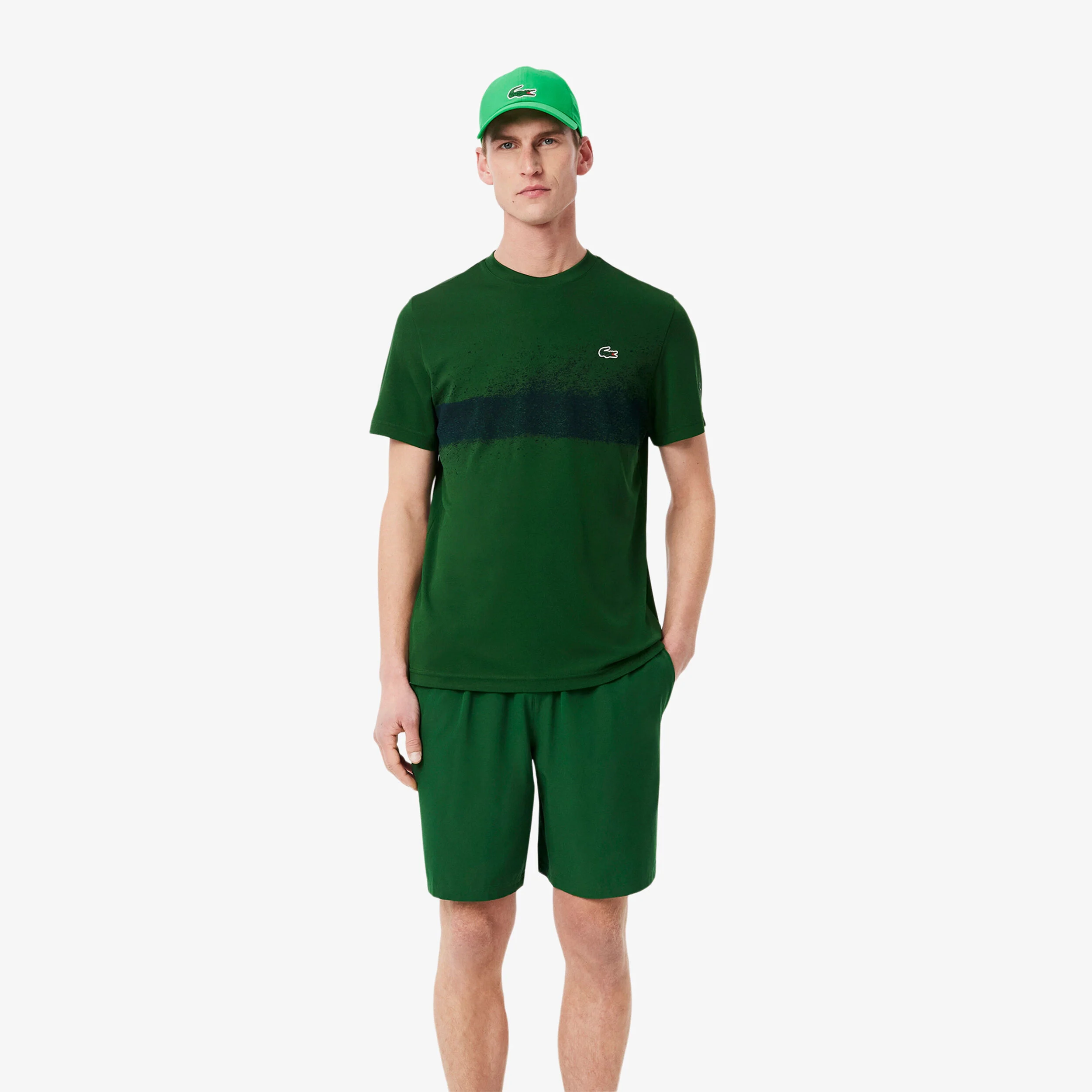Lacoste T-shirt Hommes - Vert Foncé , Bleu Foncé