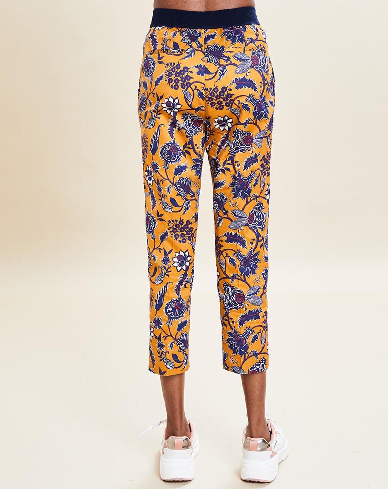 Chloé Stora Pantalon Romeo imprimé camel/marine