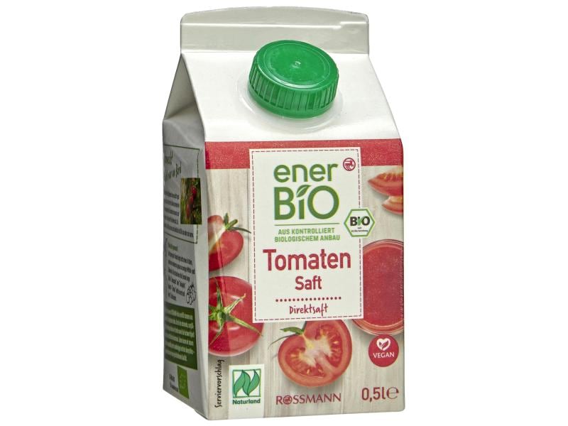 enerBIO Bio Tomatensaft 500 ml Gesunder und aromatischer Saft aus Tomaten