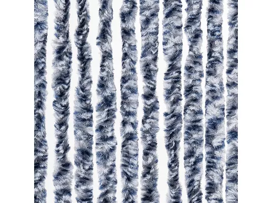 Moustiquaire Bleu blanc et argenté 56x185 cm Chenille