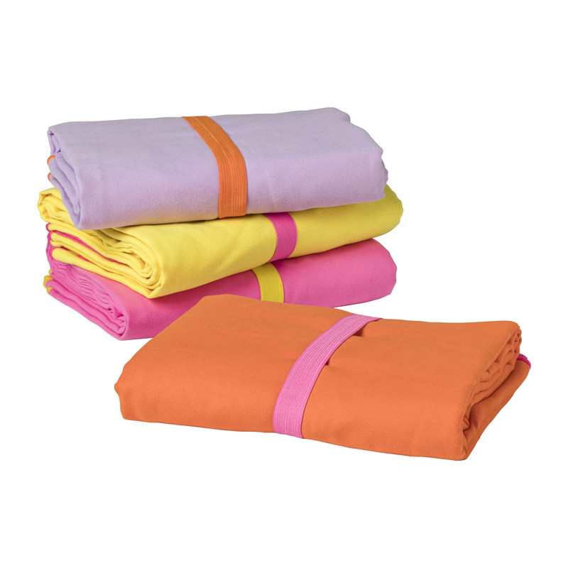 Microvezel handdoek - oranje/roze - 100x180 cm
