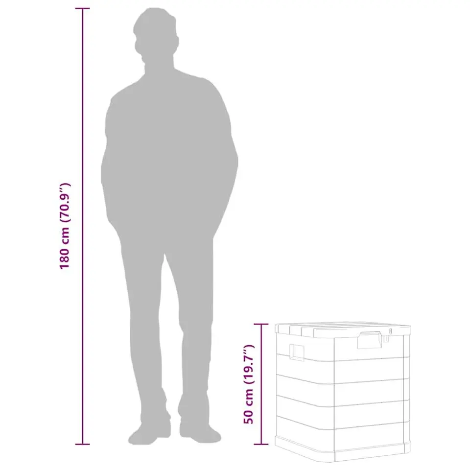 vidaXL - Tuinbox - Antraciet - Kunststof