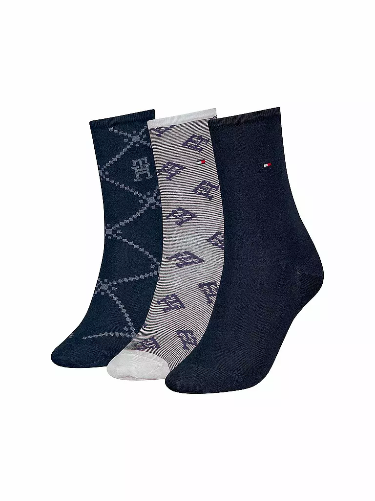 TOMMY HILFIGER Socken Geschenkbox 3er Pkg. navy dunkelblau
