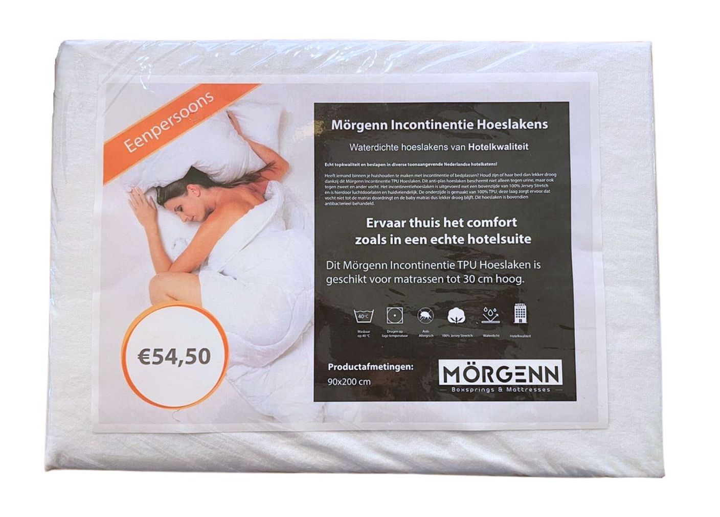 MÃ¶rgenn 2x Incontinentie Hoeslaken - Matrasbeschermer 90x200