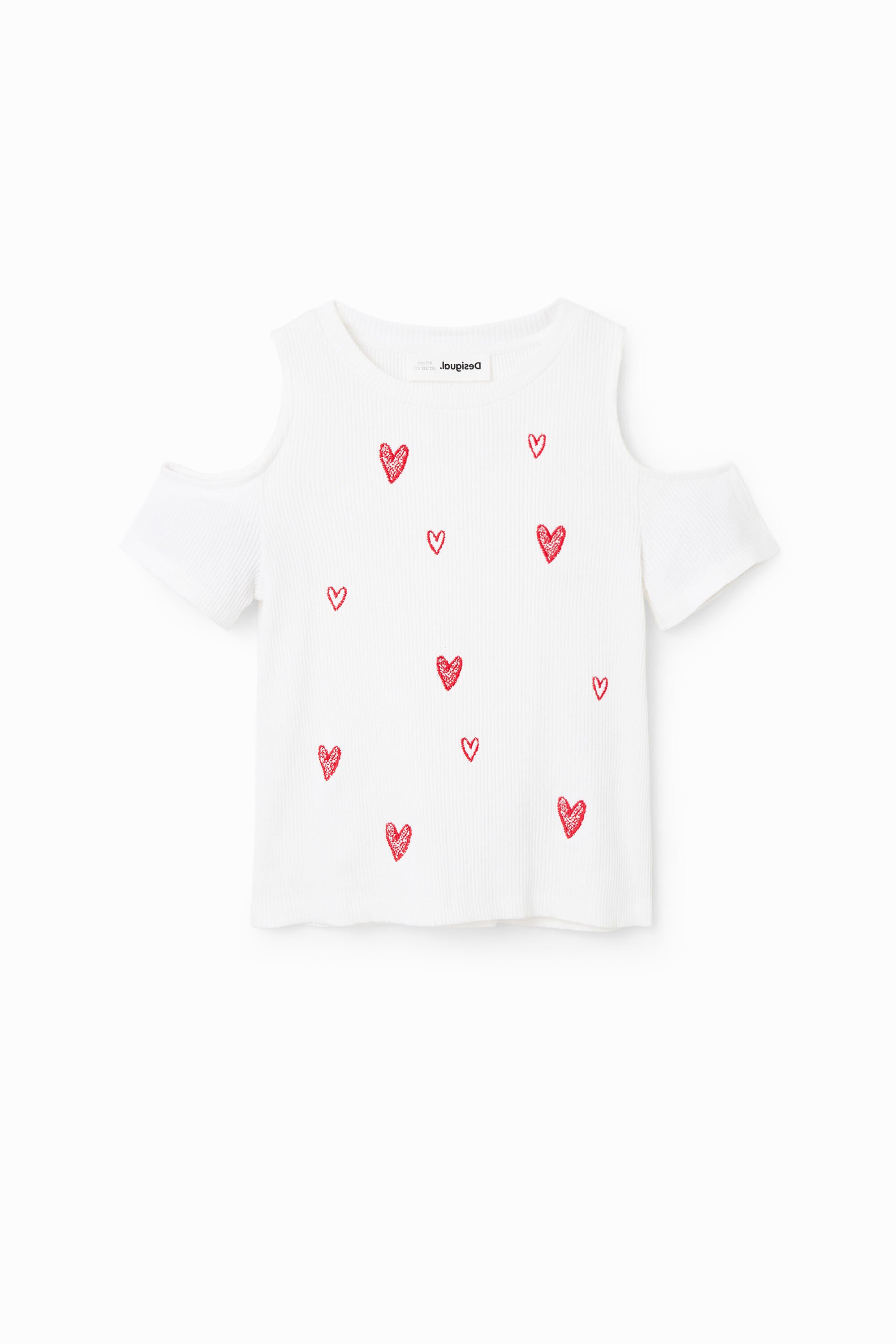 T-shirt découpe cœurs