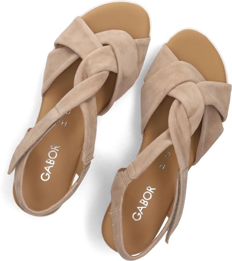 Gabor 761 Sandalen Met Sleehak Dames Beige