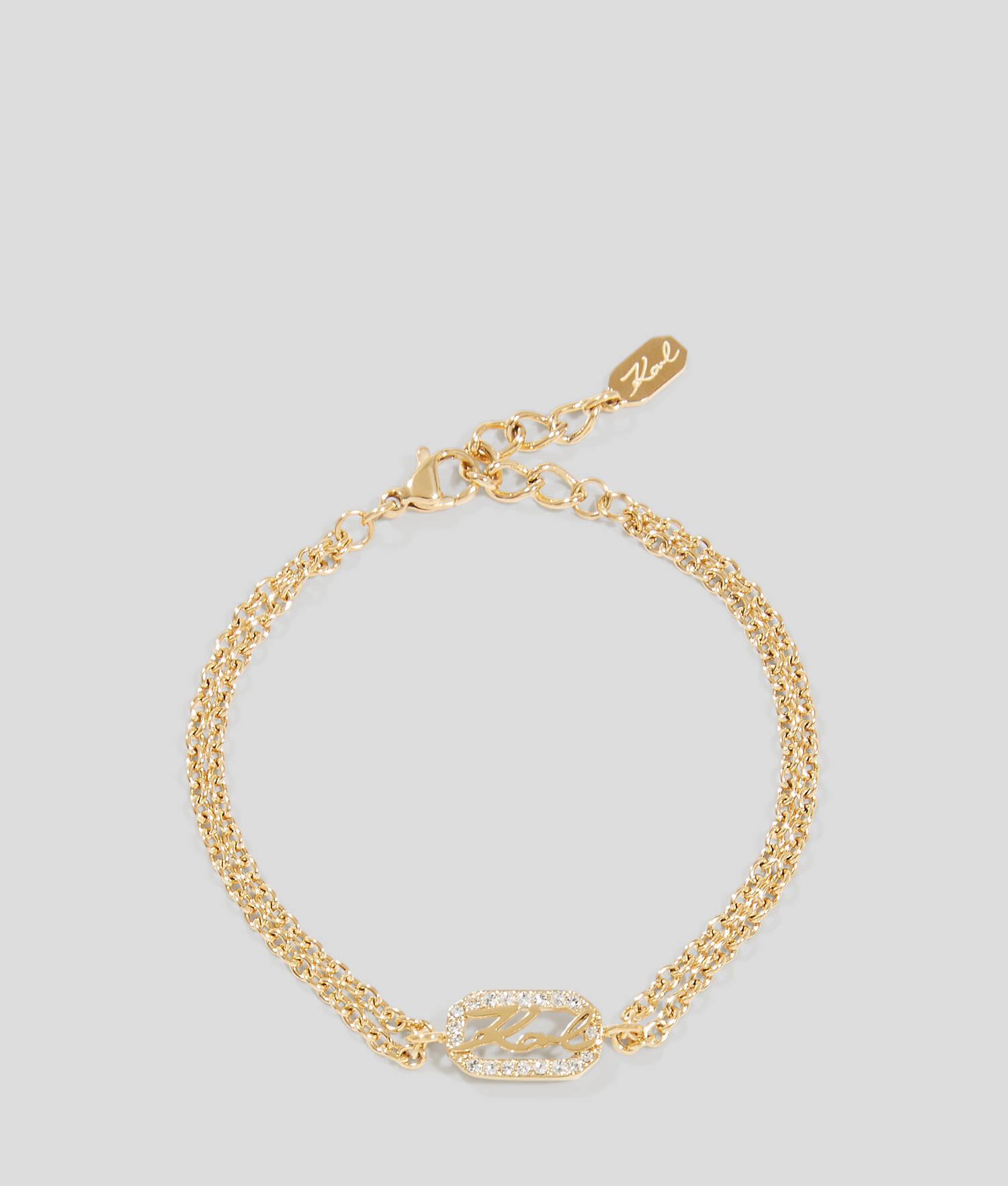 Bracelet à breloque pavé KARL Signature - Or