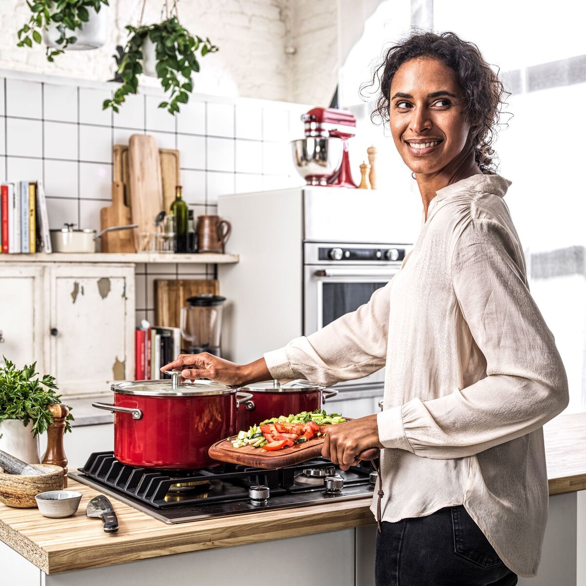 Cookware Collection Gryte med lokk 20 cm, rød