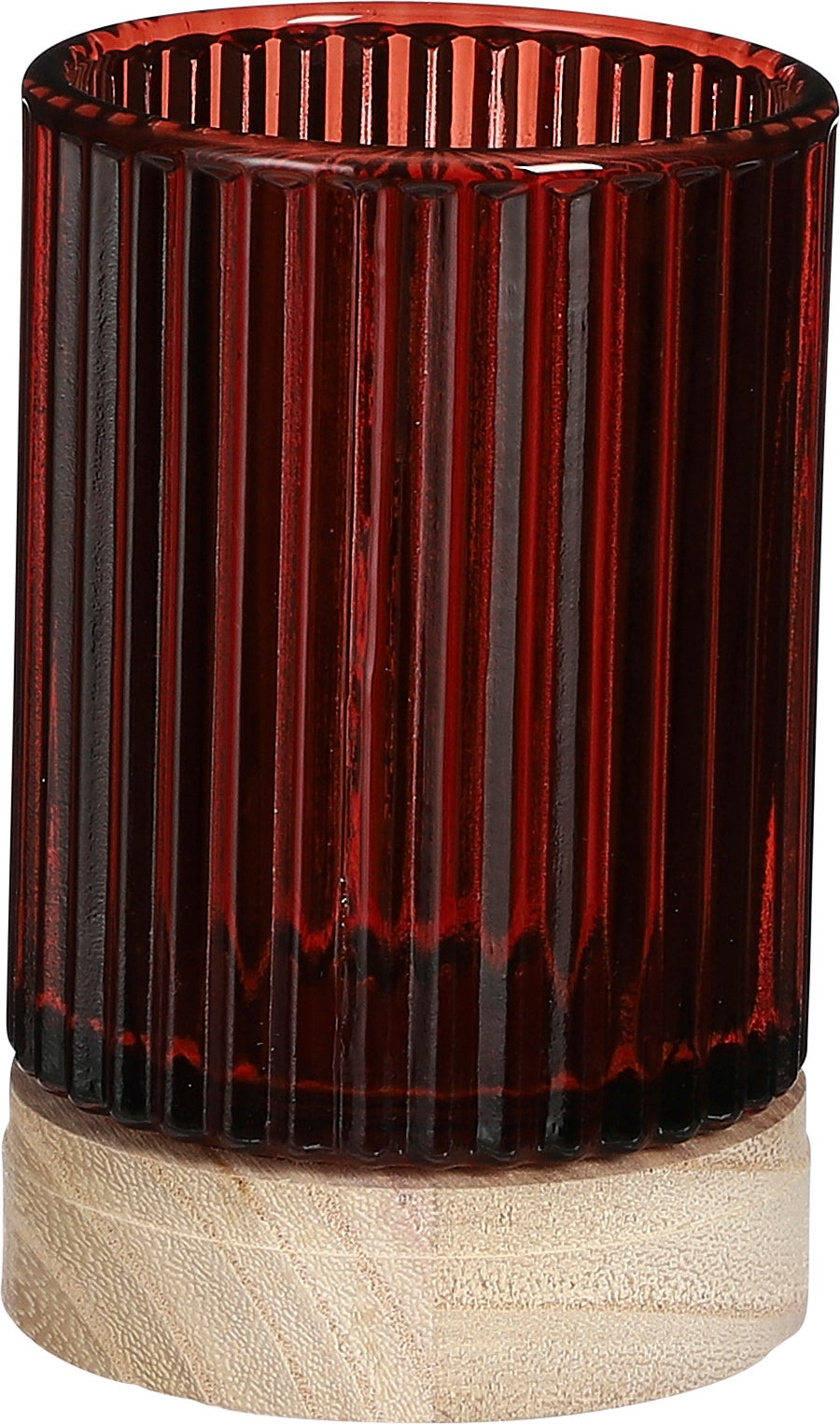 House of Seasons waxinelichthouder Cala rood D 8,5 H 13,5 cm