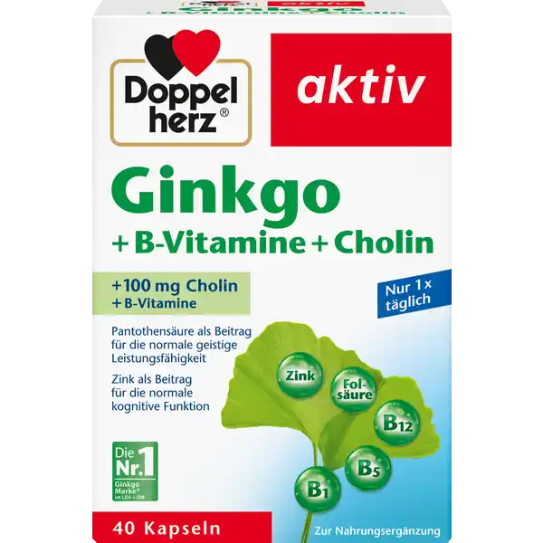 Ginkgo + B-Vitamine + Cholin Kapseln