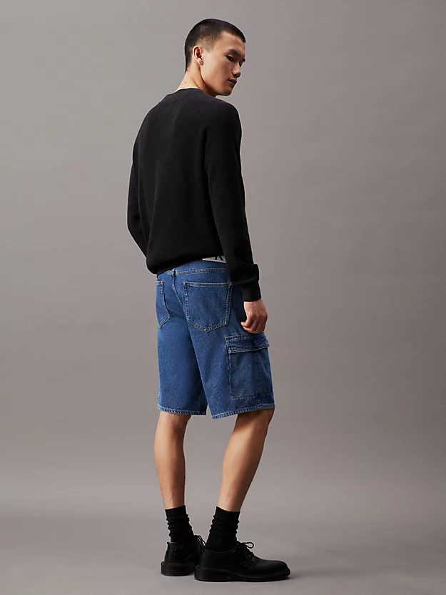 Shorts cargo jeans folgados estilo anos 90