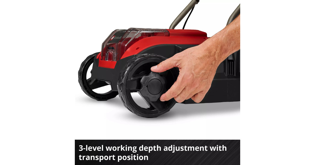 EINHELLAccu Verticuteermachine GC-SC 18/28 DS Li-Solo verticuteerder  (Rood/zwart, Accu en oplader niet inbegrepen)