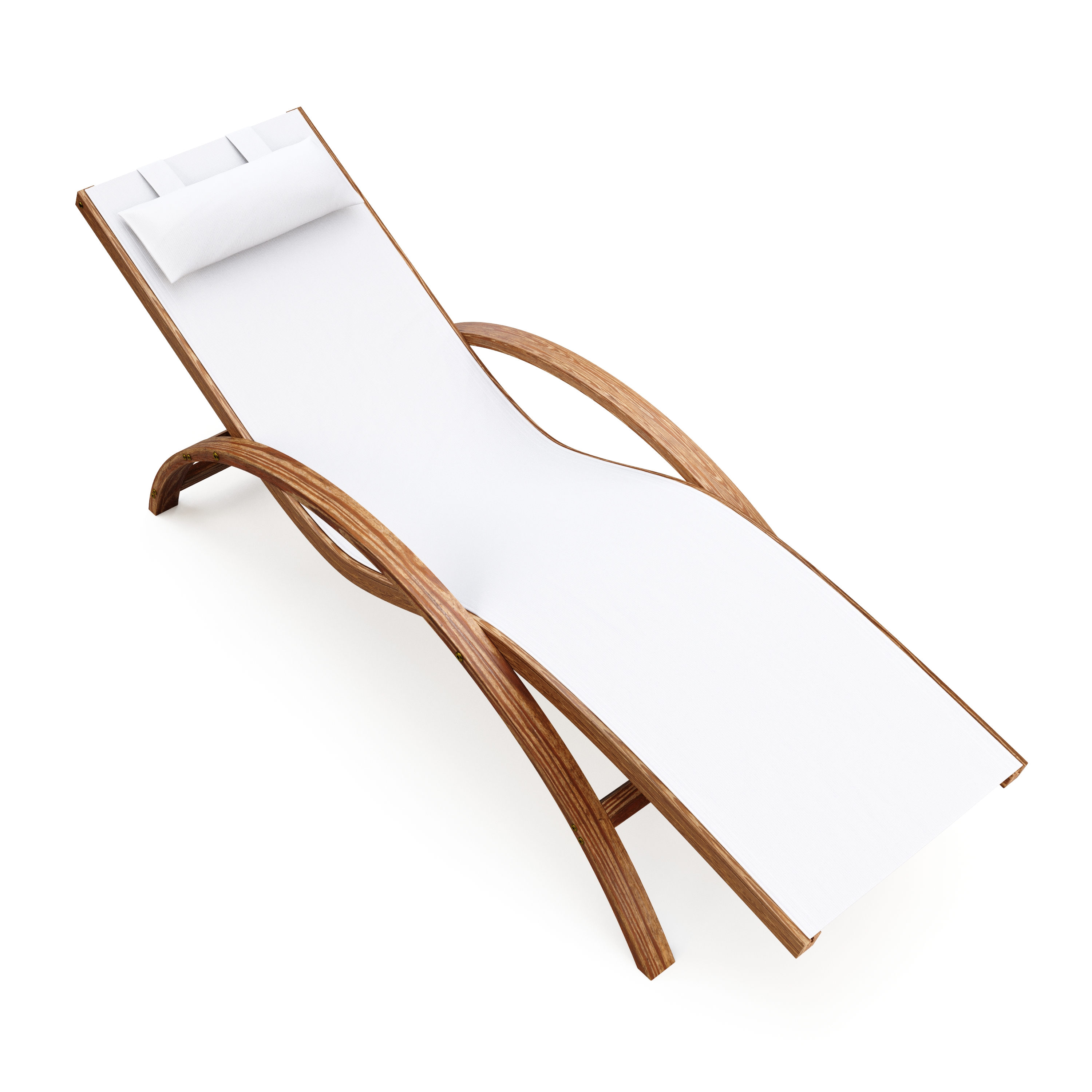 Sonnenliege Holz SOLE weiss