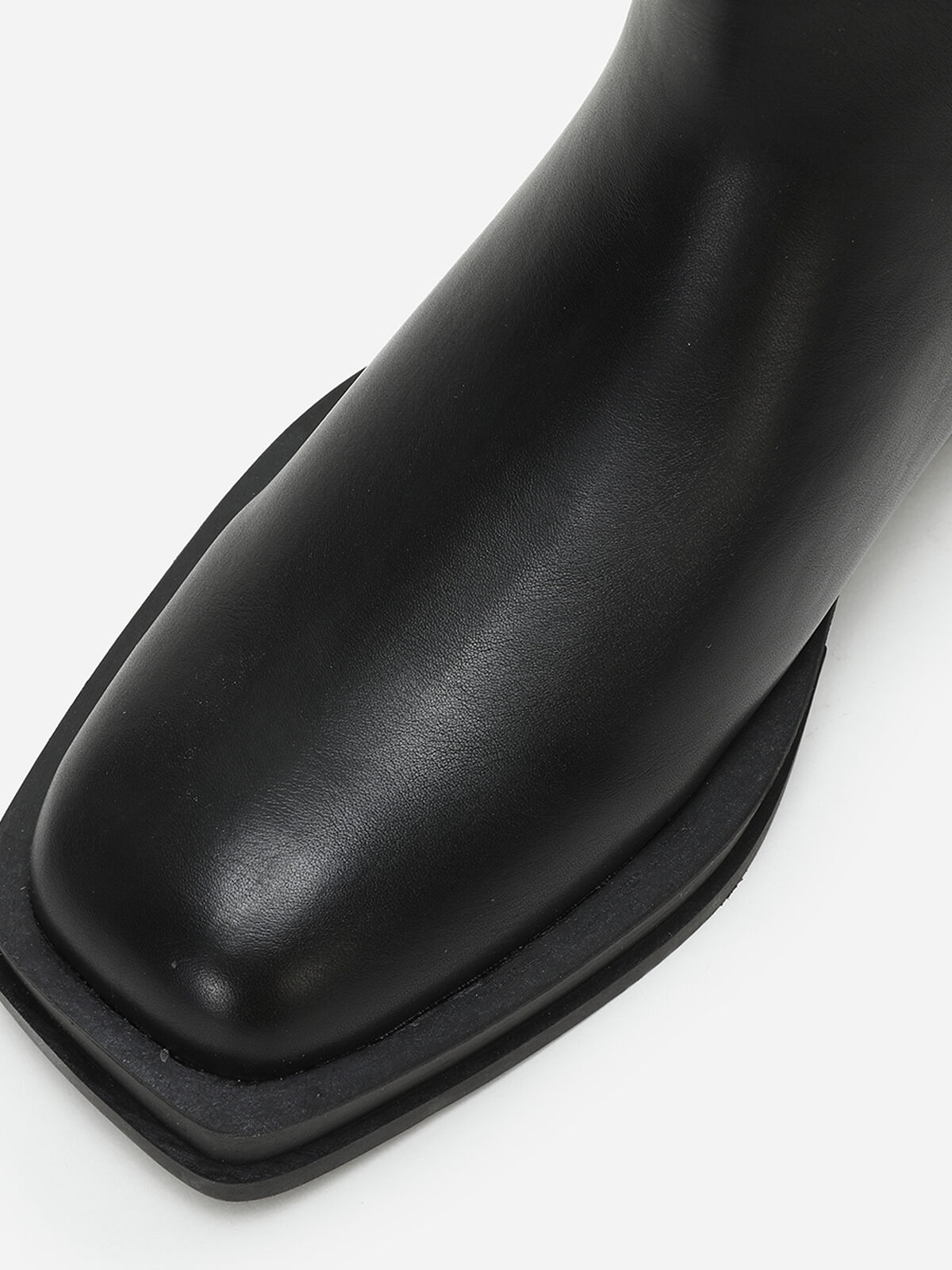 Bottines chelsea à bout carré- Noir