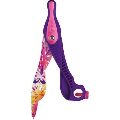 Maped Mini Cute - Compas Kid'z à bague (blister) - bleu ou rose