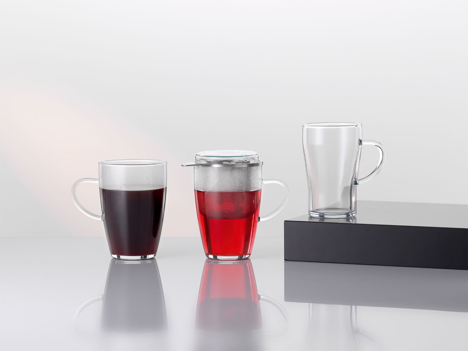 BOHEMIA SELECTION Tee-/ Kaffeeglas ORION 2er Set Glas