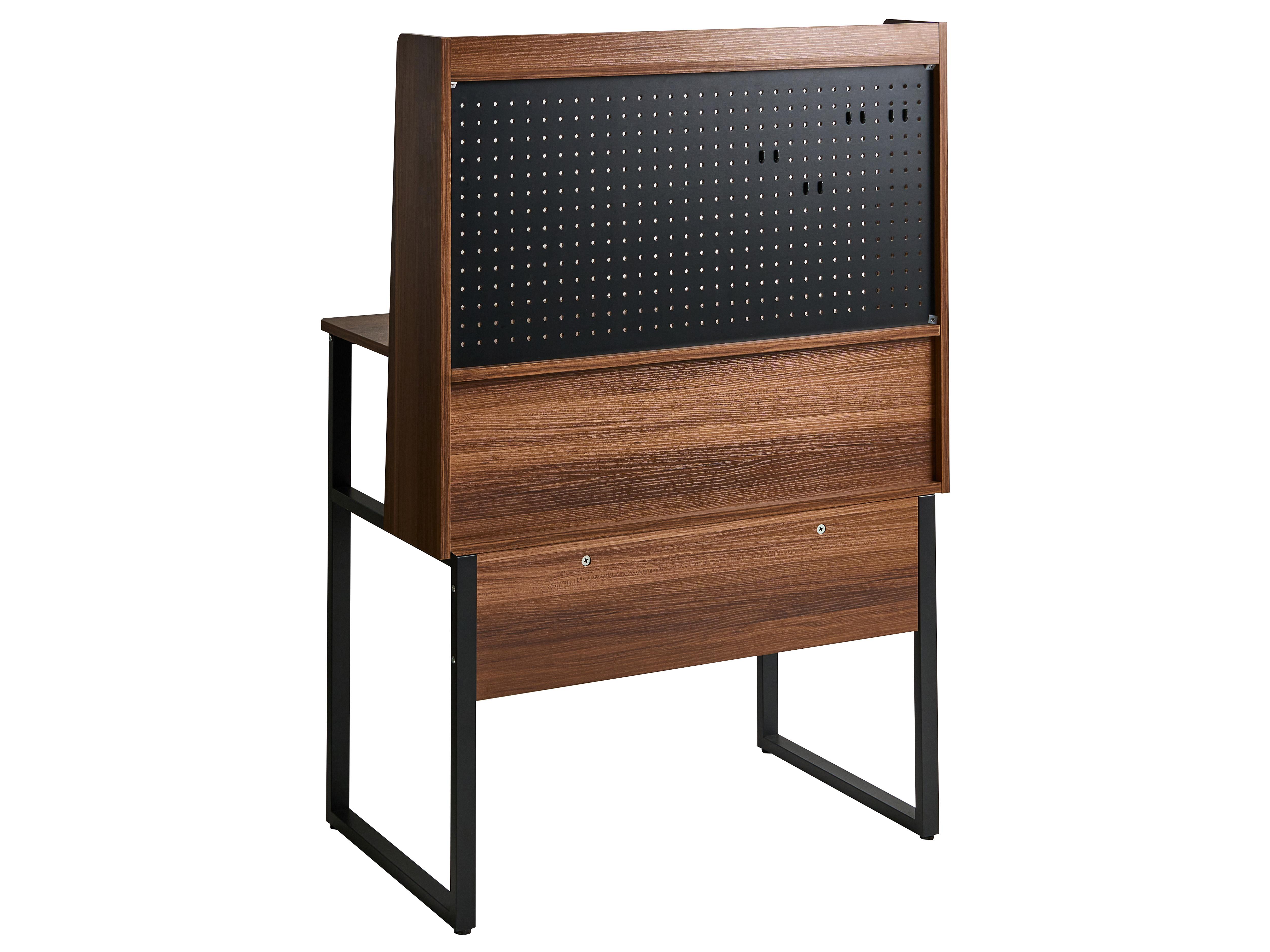 Thuiskantoor met ophangbord BUXTON Donkerbruin 84 cm 48 cm