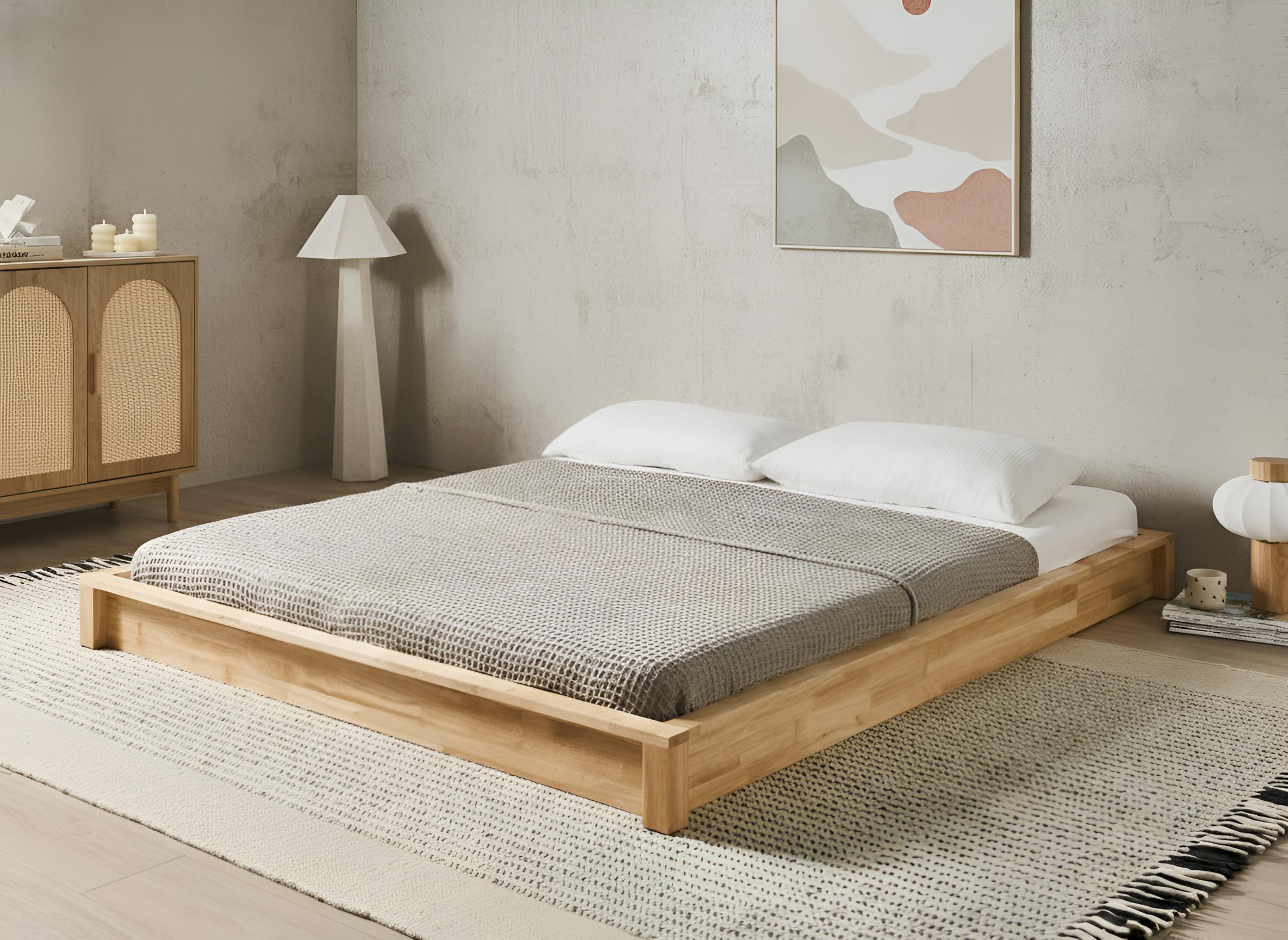 Bed zonder hoofdbord Hout ANTRAS 180 x 200 cm Lichtbruin