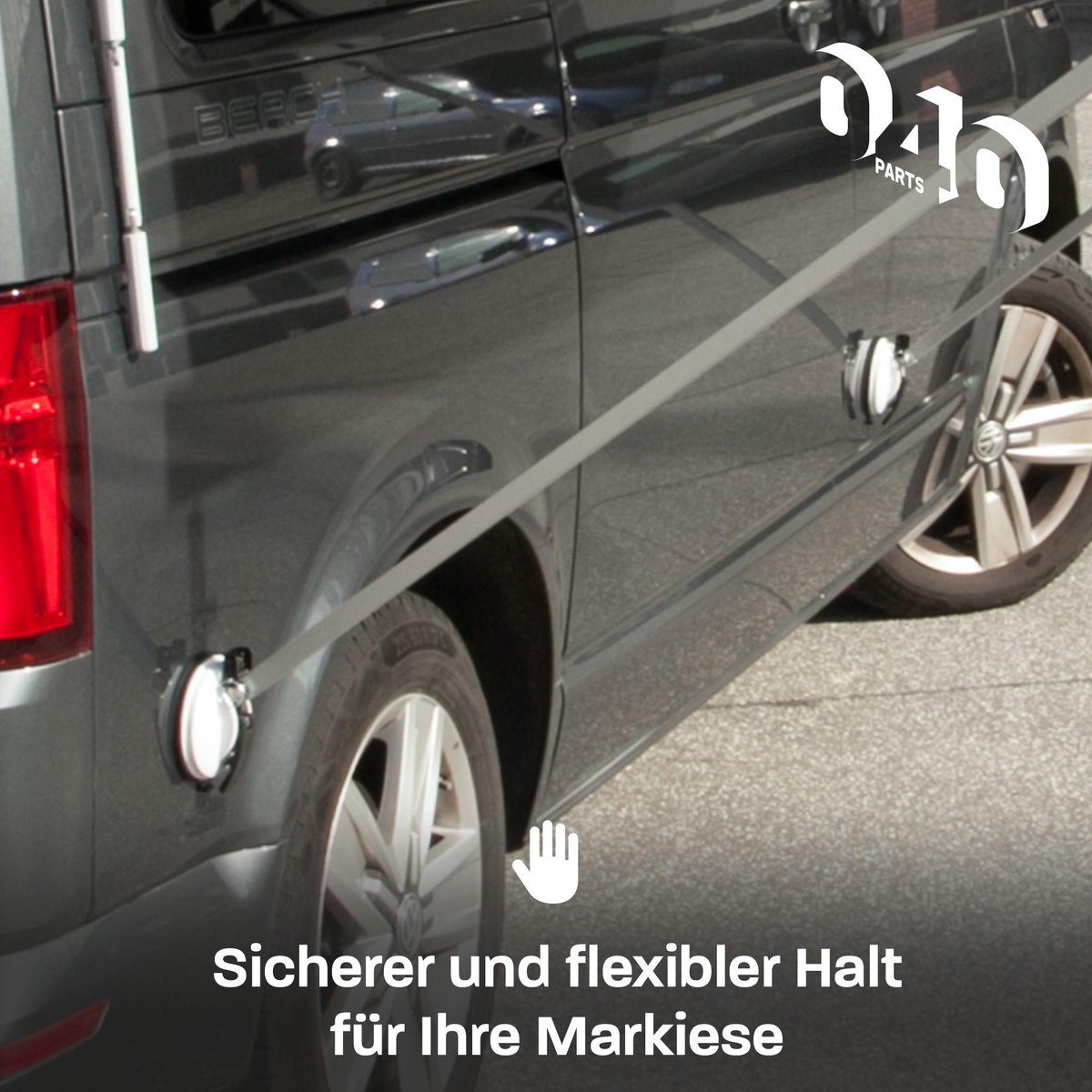 040Parts VW T5 T6 T7 zuignap luifelhouders - Set van 2