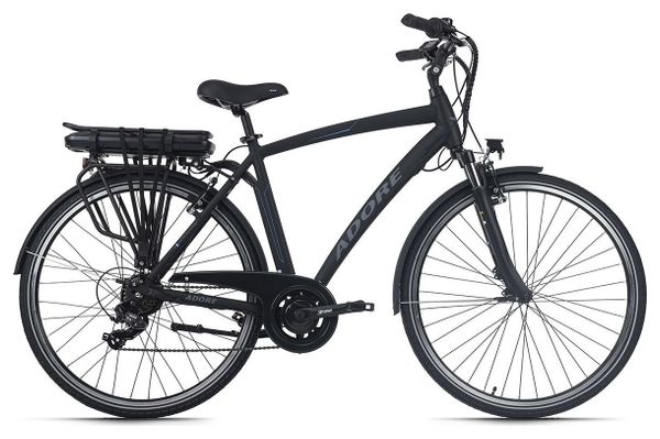 Vélo électrique homme aluminium Adore Versailles 28  E-Bike noir 250 Watt Li-Ion 36 V/10 4 Ah 7 vitesses