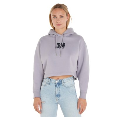 Sweatshirt à capuche femme Printedox Cropped CALVIN KLEIN
