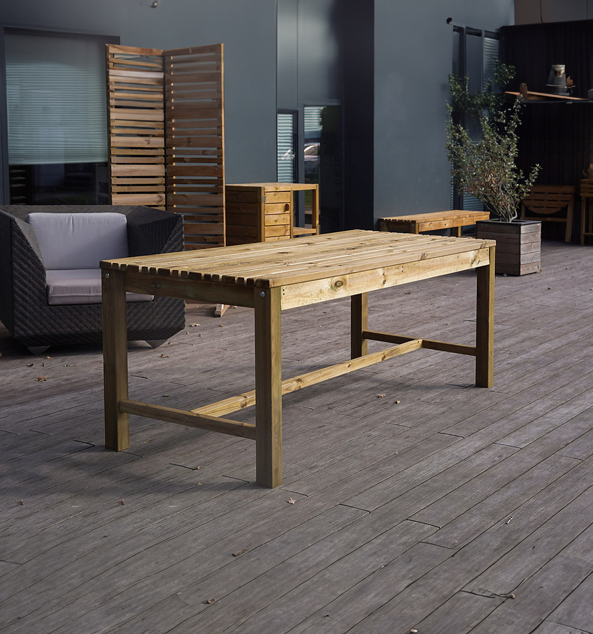 Table de jardin oblik