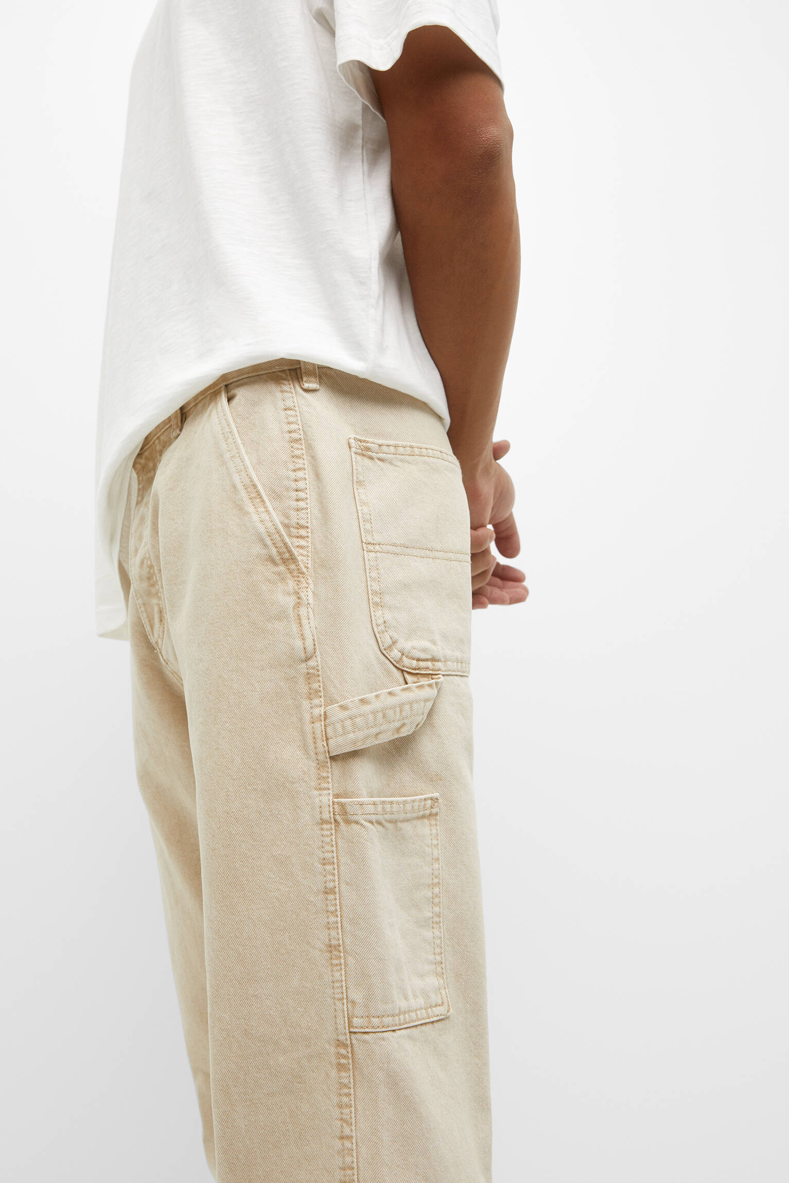 CALÇA JEANS CARPENTER BÁSICA - BEGE