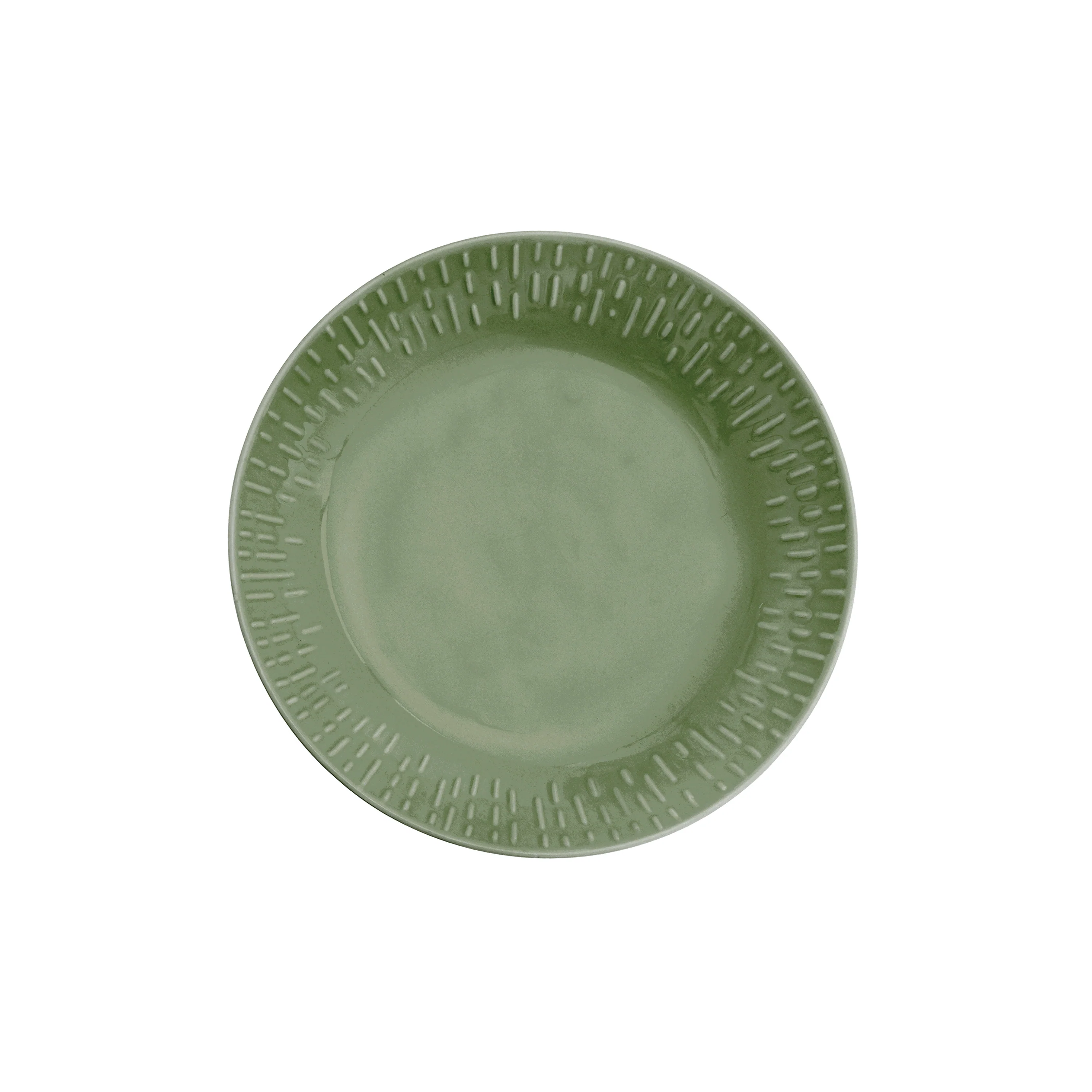 Aida  Confetti Olive pastatallerken m/relief - Ø23 cm.