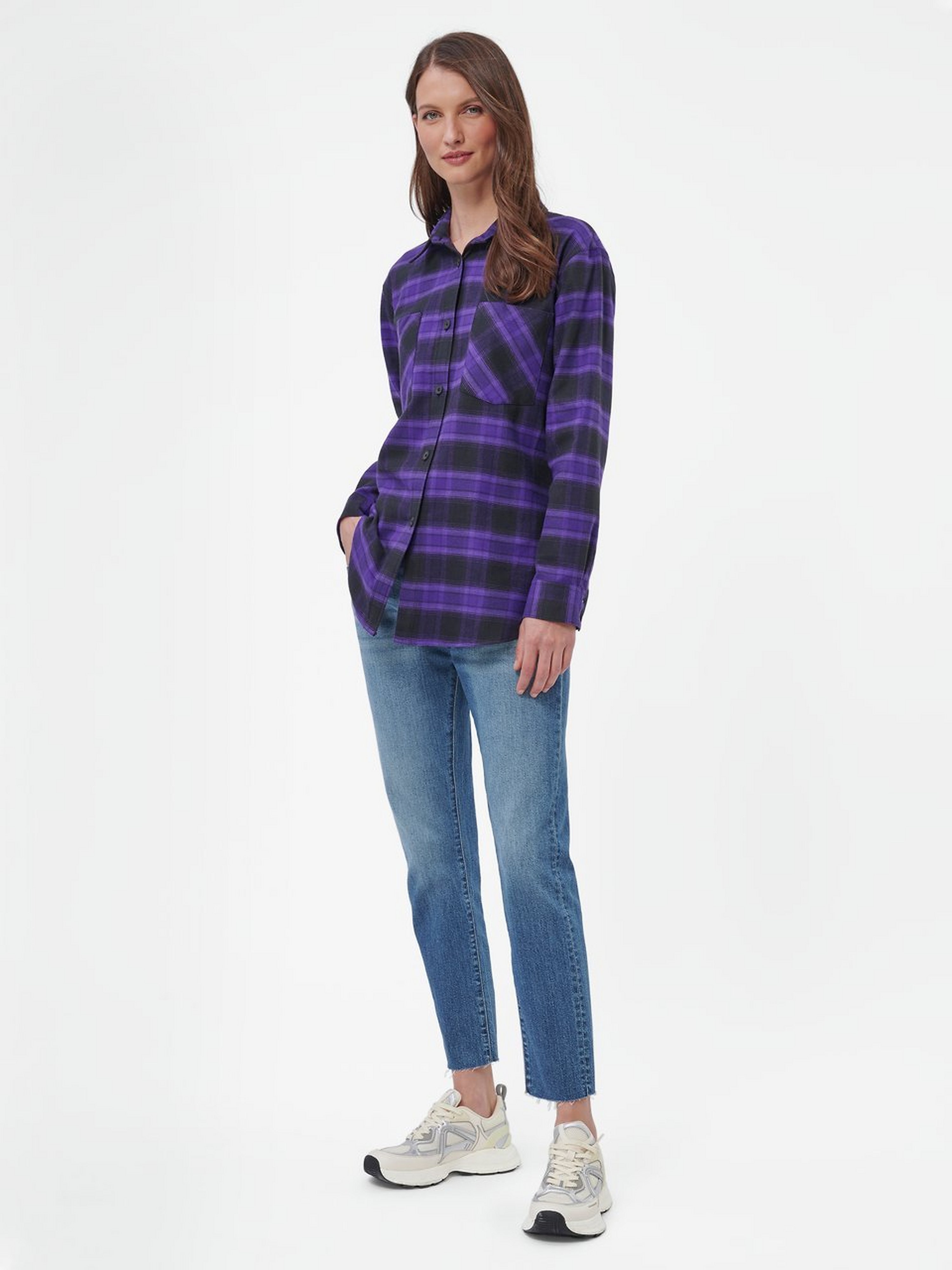 Bluse mit Hemdkragen