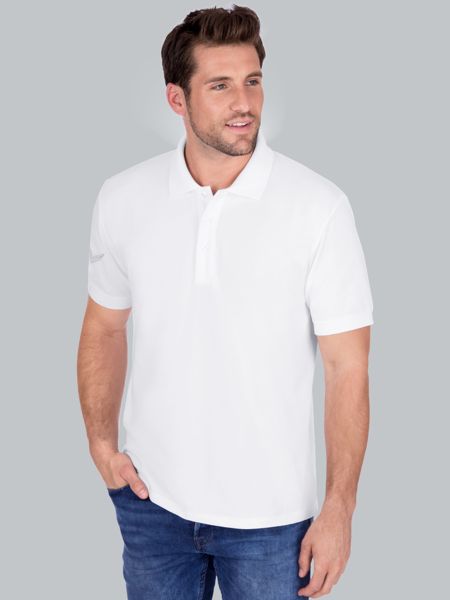 Poloshirt für Industriewäsche Weiss