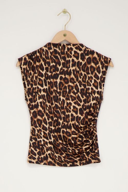 Panterprint top met plooien