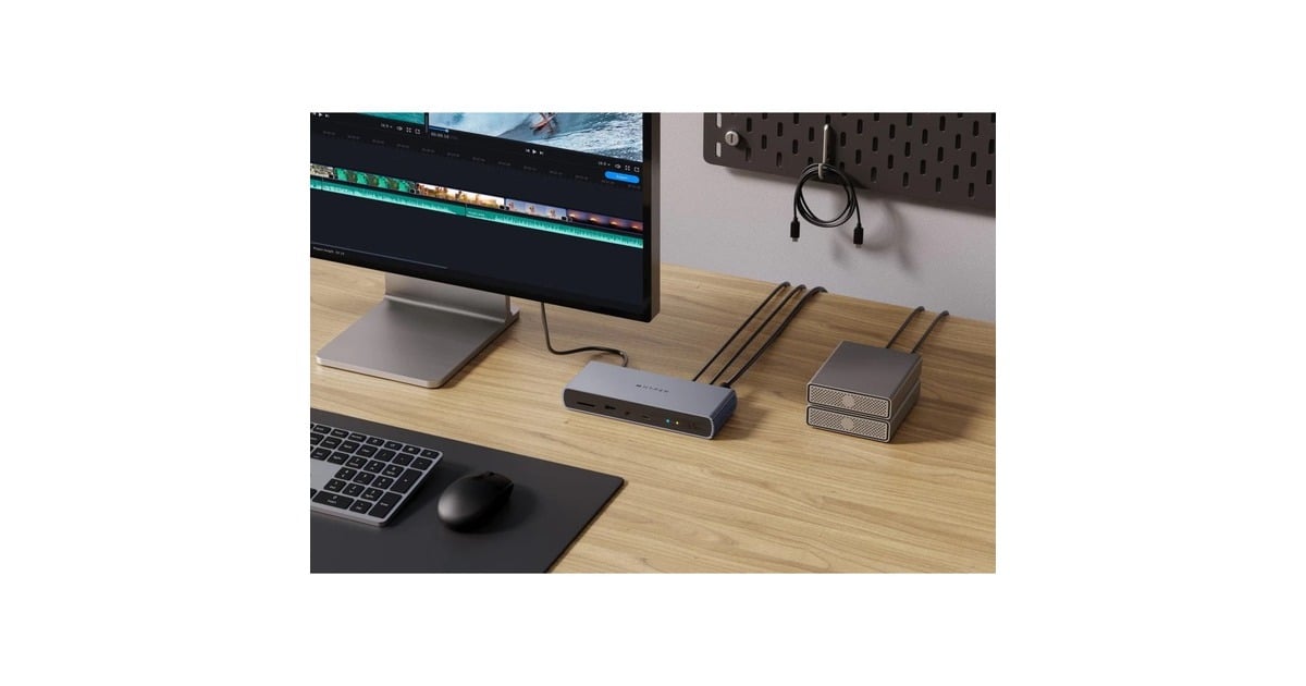 HyperHyperDrive Thunderbolt 4 Docking Station  (Aluminium/zwart)