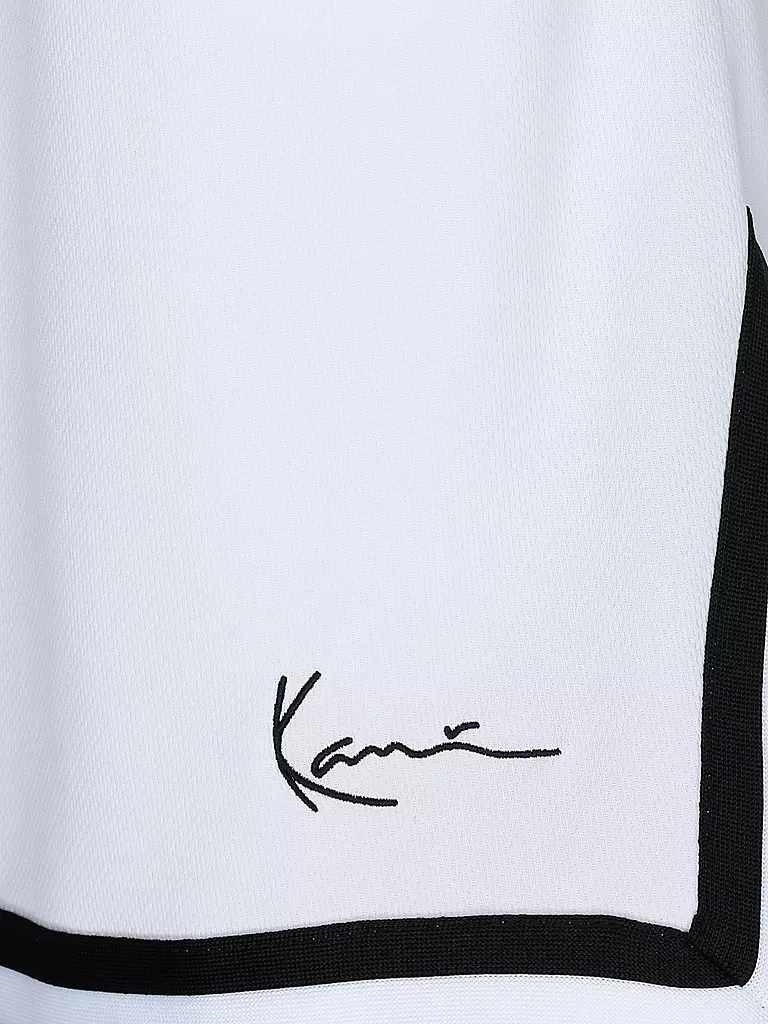 KARL KANI Shorts SIGNATURE MESH weiss