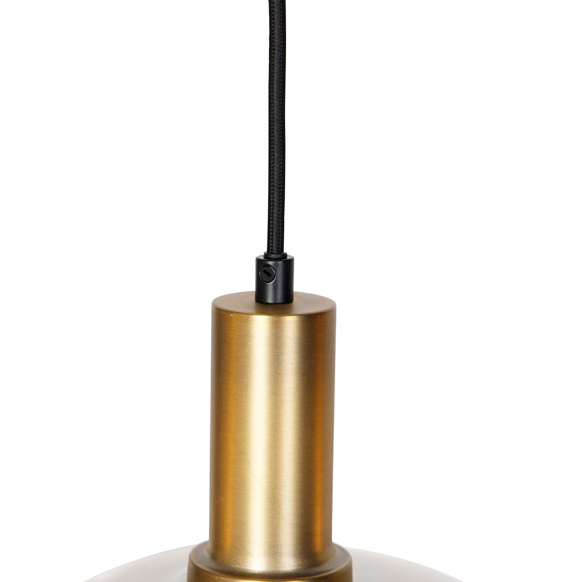 Hanglamp zwart met goud en smoke glas incl. 4 PUCC - Zuzanna