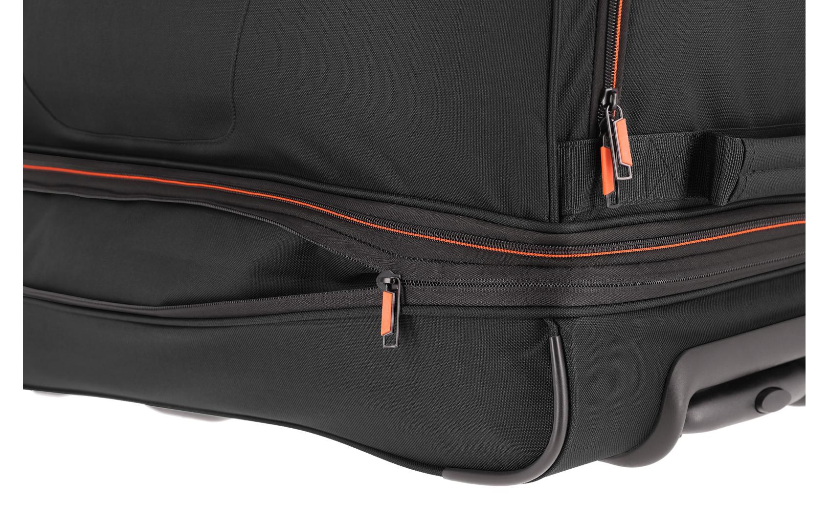 Reisekoffer BASICS Schwarz 70 cmSportliche Trolley Reisetasche für variable Gepäckmengen