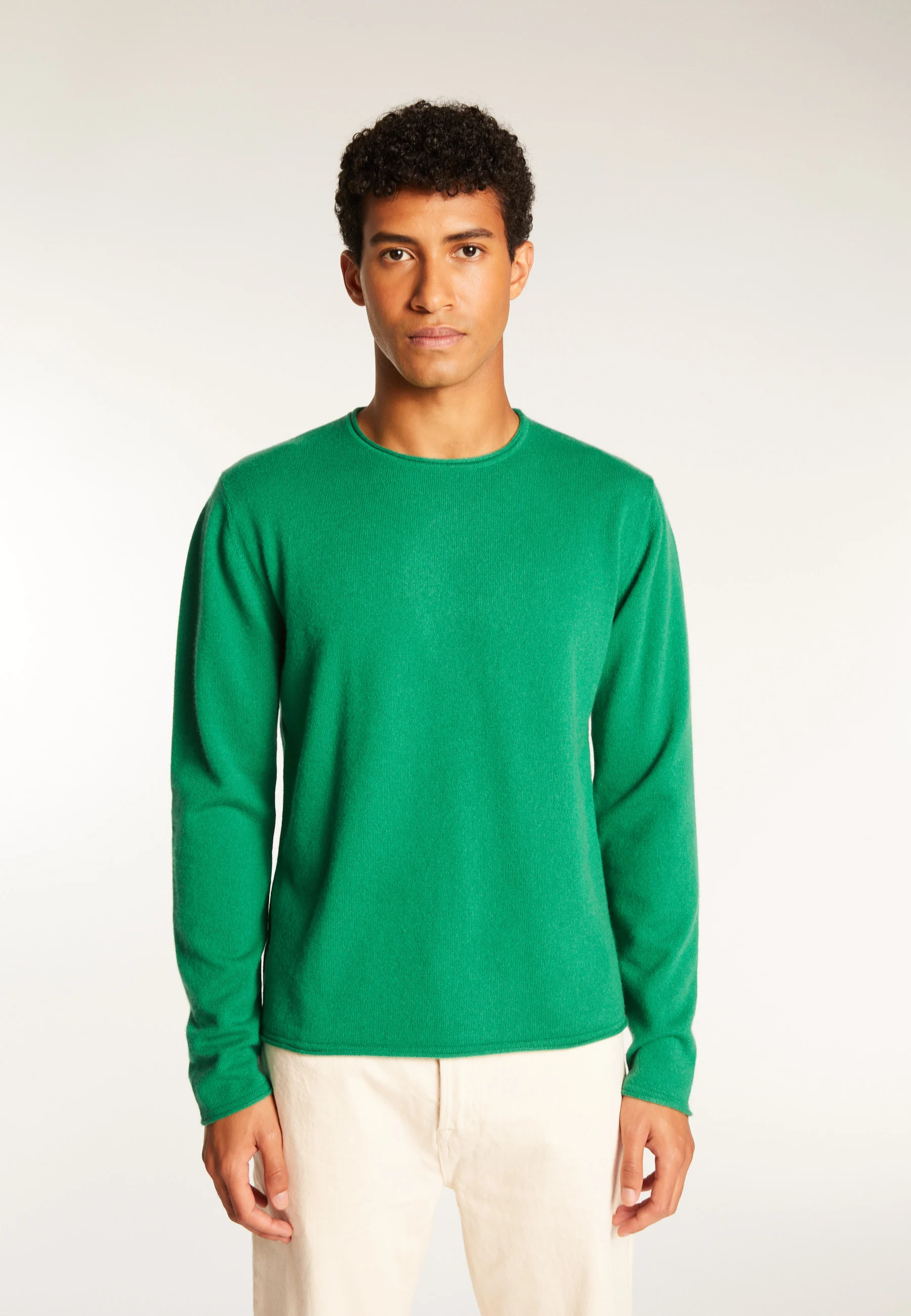 ERNESTOAH24 - Pull cachemire col rond | Vert