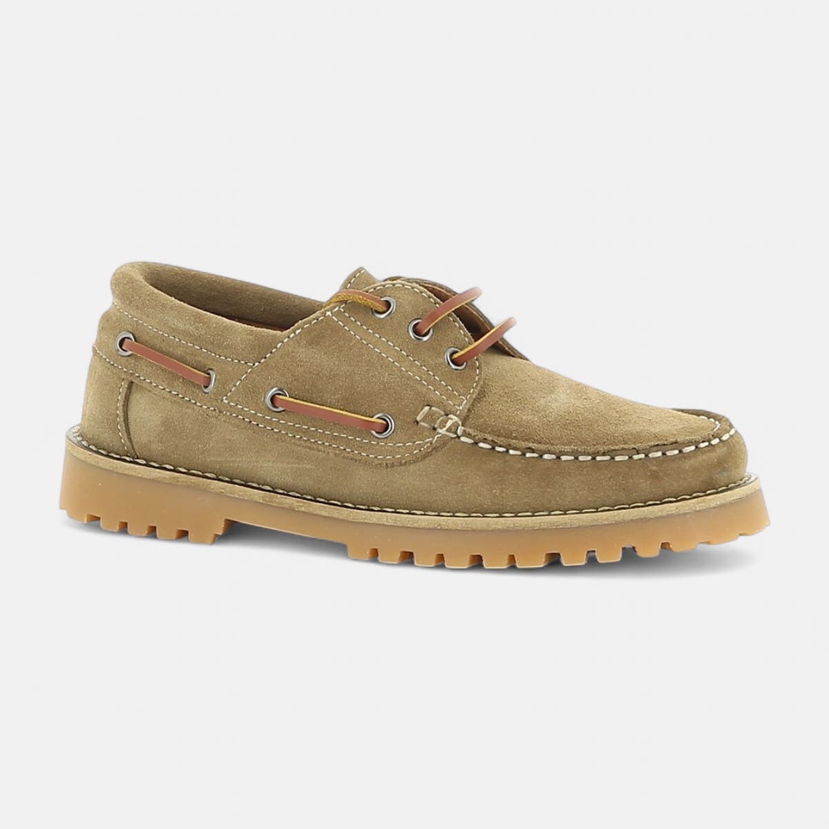 Mocassins Femme en cuir taupe