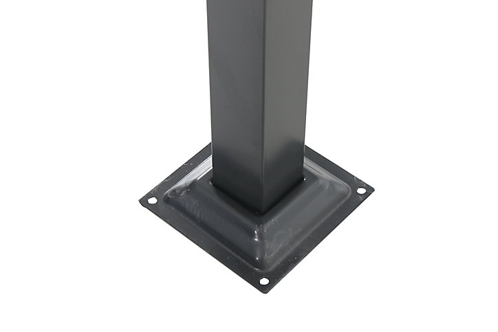 Tonnelle acier, aluminium et toit rétractable polyester Blooma Pita gris 3 x 3 m