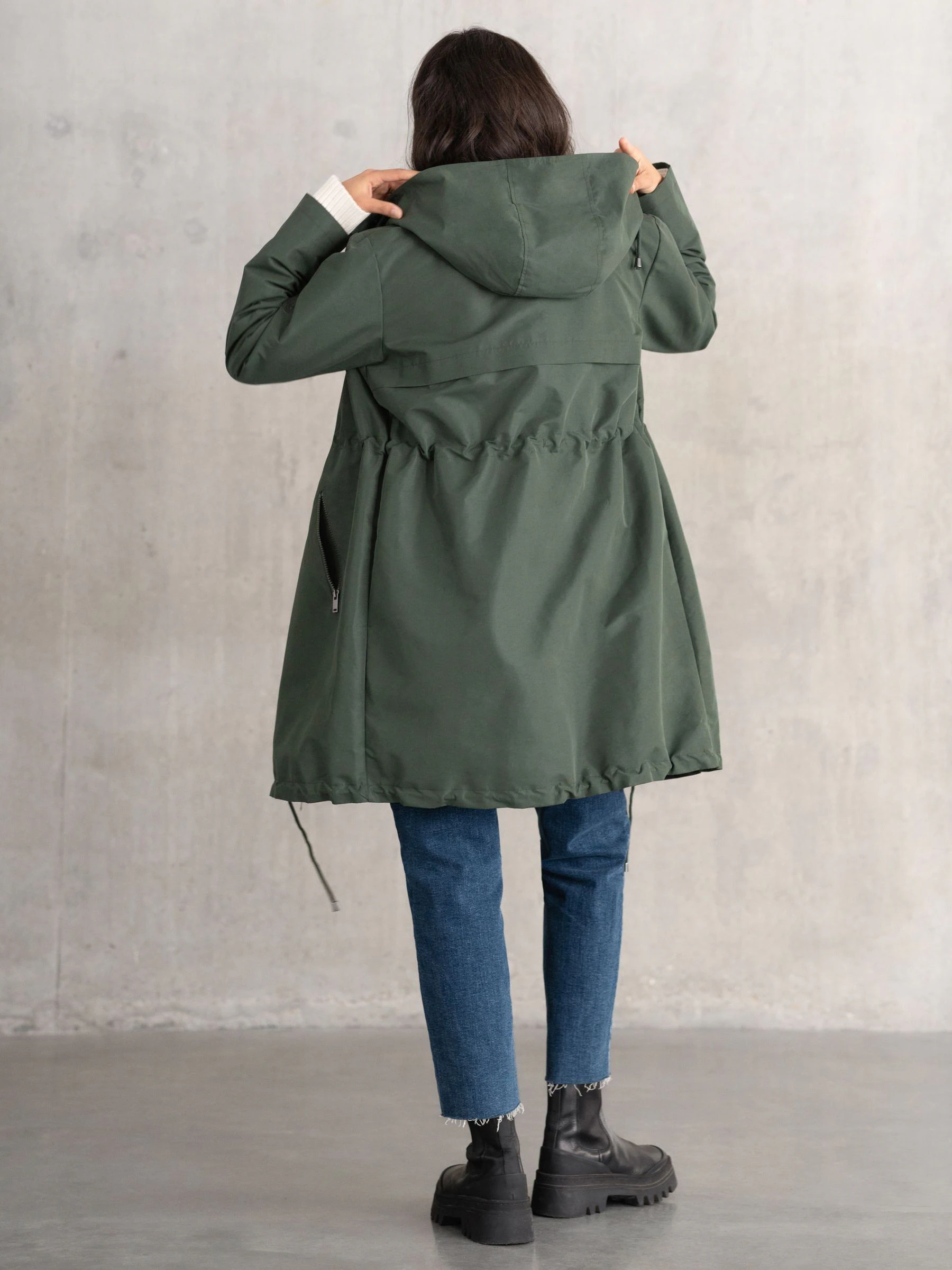 Seraphine Maternity Green Lightweight Parka
