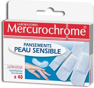 Mercurochrome Pleister Gevoelige Huid 40ST