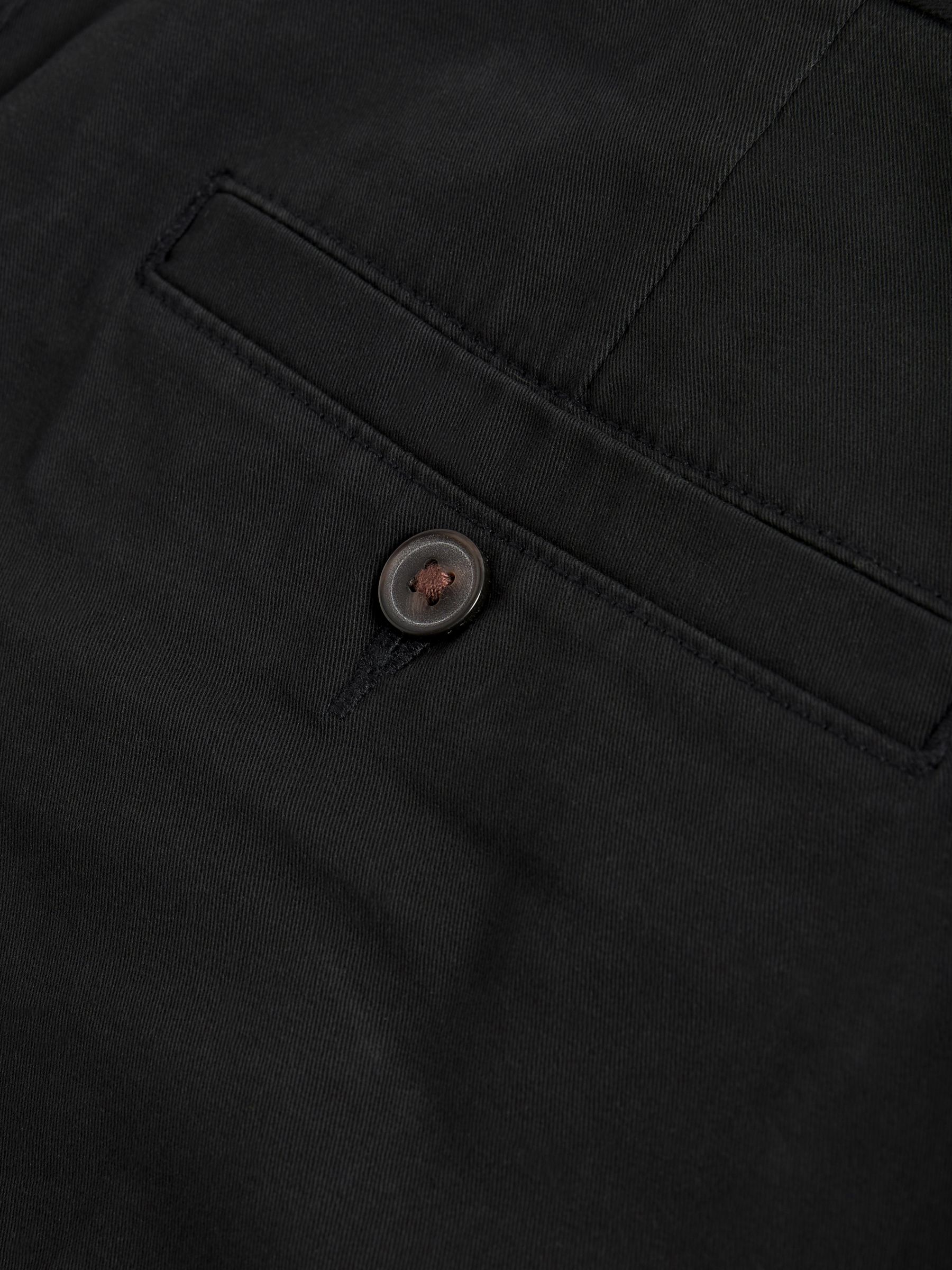 Zwart - Slim Fit - Chinoshort met stretch