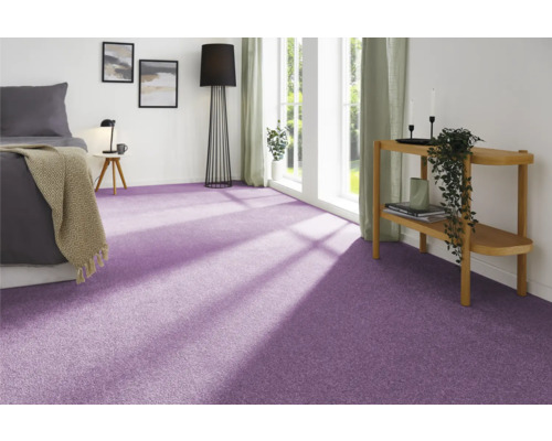 Velours tapijt Ines paars 400 cm breed (per meter verkocht)