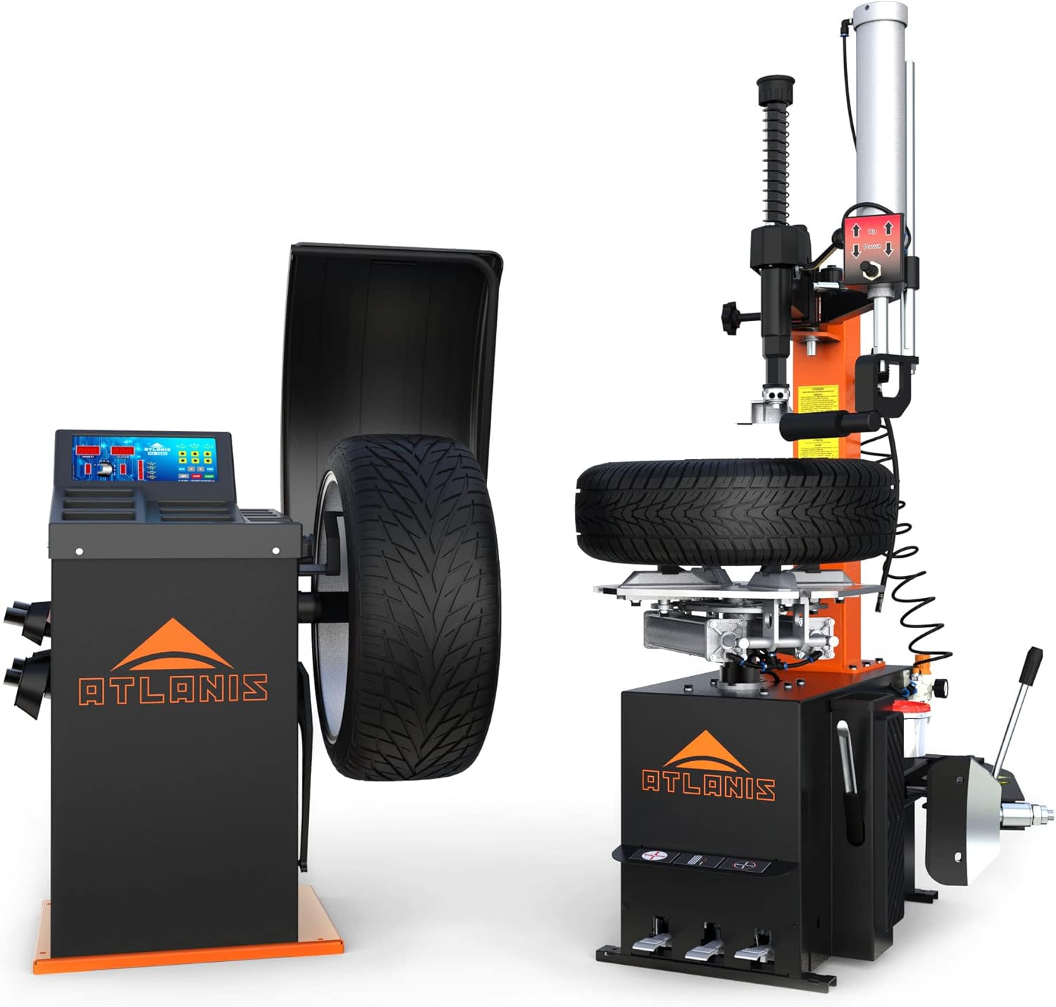RP-TOOLS Reifen Montiermaschine mit Hilfsarm und Wuchtmaschine A-HA-1000-230V1S-V04, A-HA-900R_V02 und A-HA-2000-230V-V03 im Set