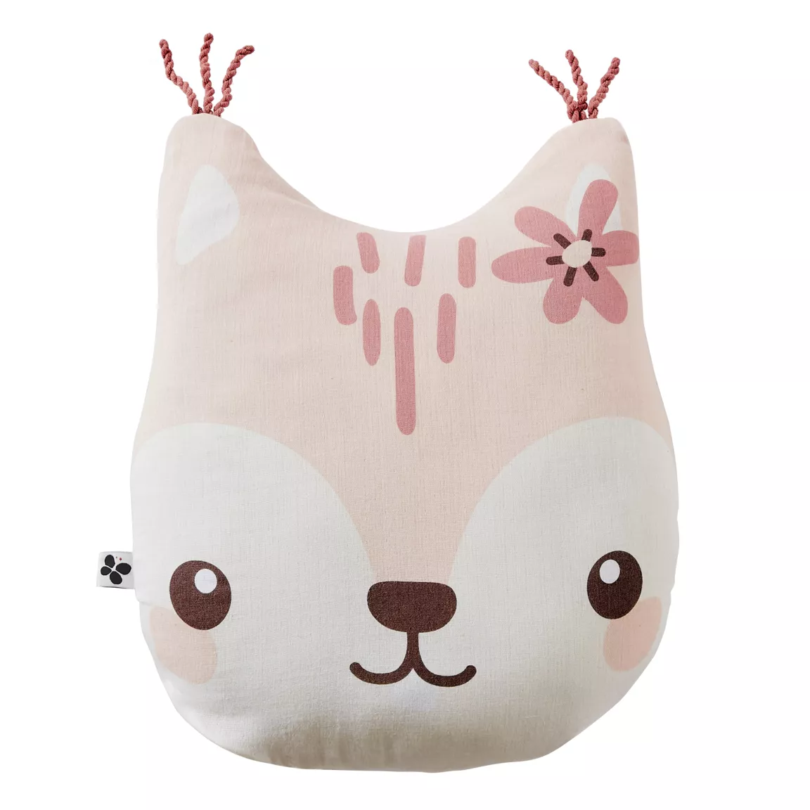 Coussin enfant Ecureuil gaze de coton (40 x 45 cm) Tamia Rose