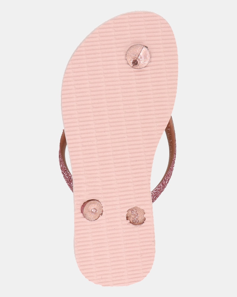 Havaianas Kids Slim Shiny Glitter Slippers  - roze