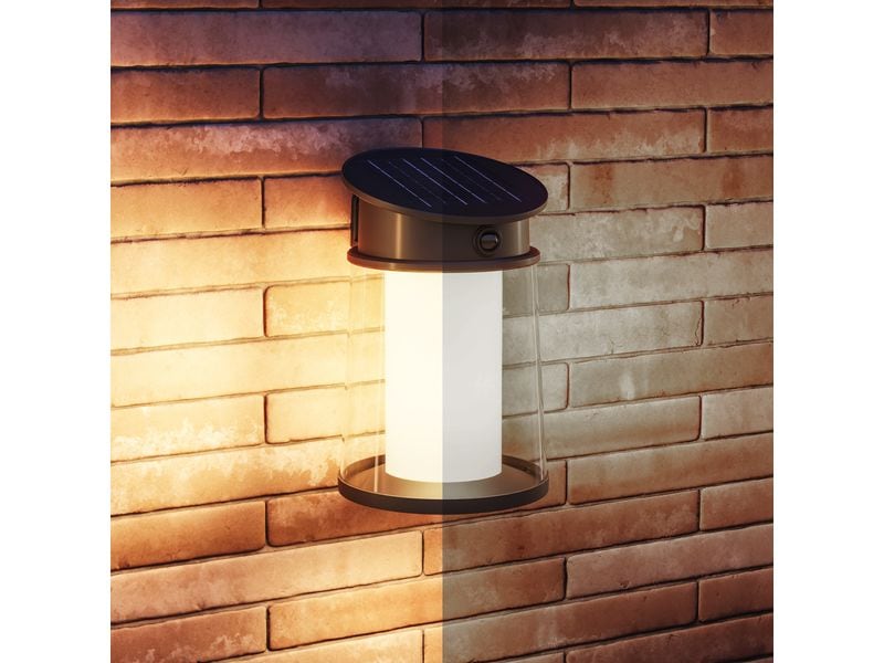 Philips Juda Wand Solar UE RD 2700K anthrazit Solar-Aussenwandleuchte mit Bewegungssensor
