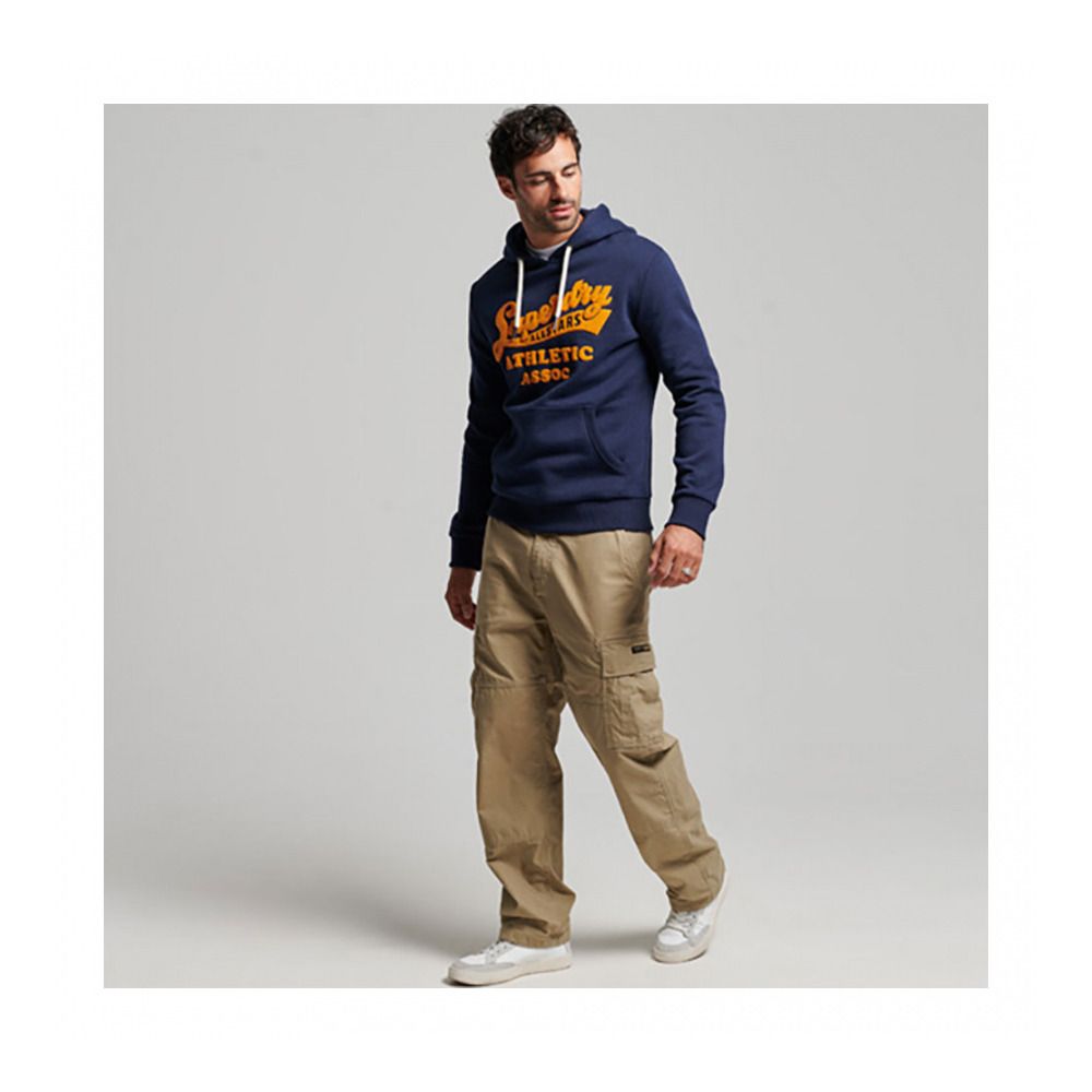 Superdry VINTAGE HOME RUN HOOD - Sweat Homme rich navy marl