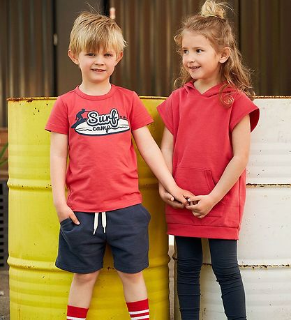 Freds WoRød T-Shirt - Surf Camp - Cranberry